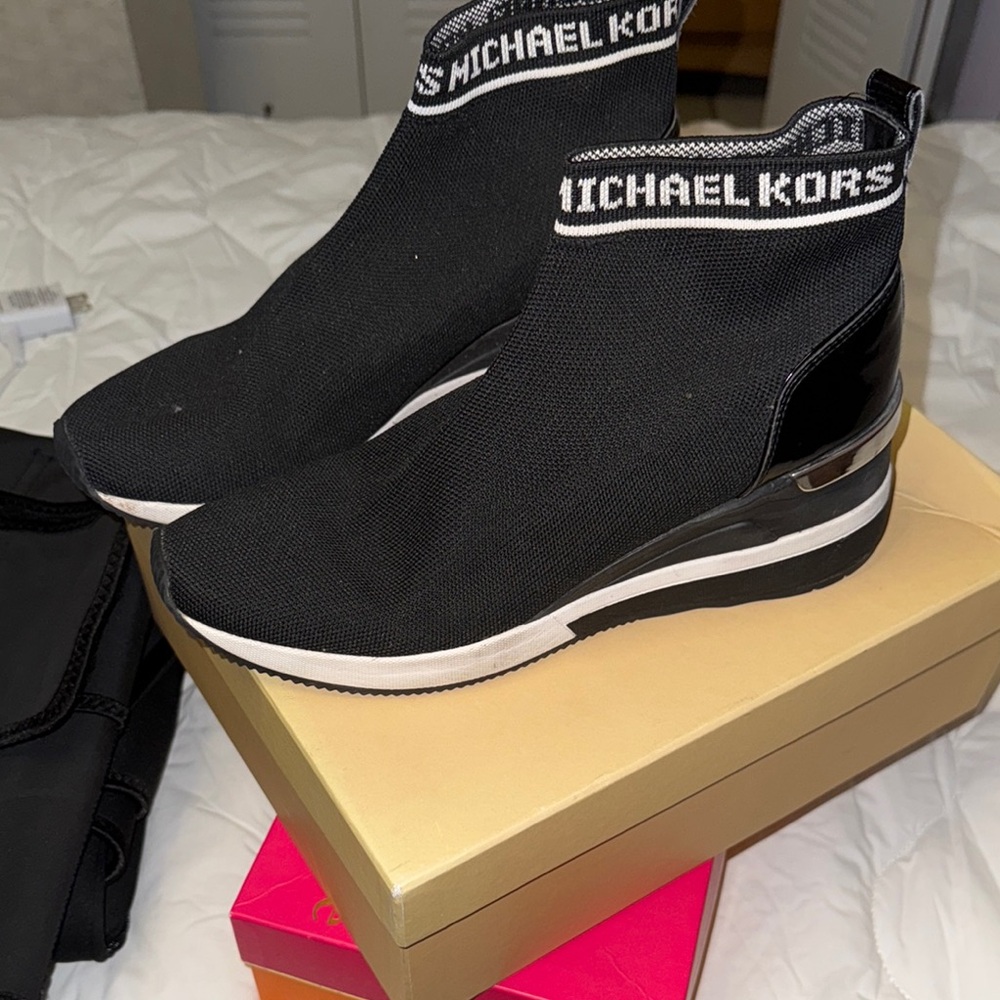 Michael Kors Black Slip-On Sneakers